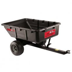 Brinly-Hardy 10 cu. ft. 650 lb. Tow-Behind Poly Utility Dump Cart with Durable Compression Molded Bed
