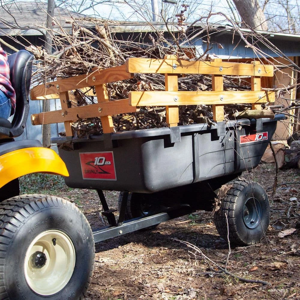 Brinly-Hardy 10 cu. ft. 650 lb. Tow-Behind Poly Utility Dump Cart with Durable Compression Molded Bed 13 Brinly-Hardy 10 cu. ft. 650 lb. Tow-Behind Poly Utility Dump Cart with Durable Compression Molded Bed - Image 11