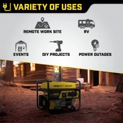 Champion Power Equipment 4550-Watt/3650-Watt Recoil Start Gasoline Powered RV Ready Portable Generator with CO Shield -Outdoor Power Equipment Sales Store champion power equipment portable generators 201119 1d 1000