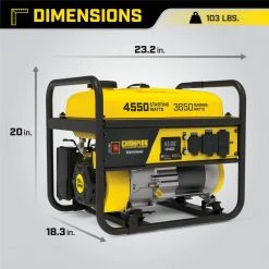 Champion Power Equipment 4550-Watt/3650-Watt Recoil Start Gasoline Powered RV Ready Portable Generator with CO Shield -Outdoor Power Equipment Sales Store champion power equipment portable generators 201119 1f 1000