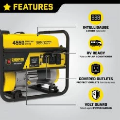 Champion Power Equipment 4550-Watt/3650-Watt Recoil Start Gasoline Powered RV Ready Portable Generator with CO Shield -Outdoor Power Equipment Sales Store champion power equipment portable generators 201119 40 1000