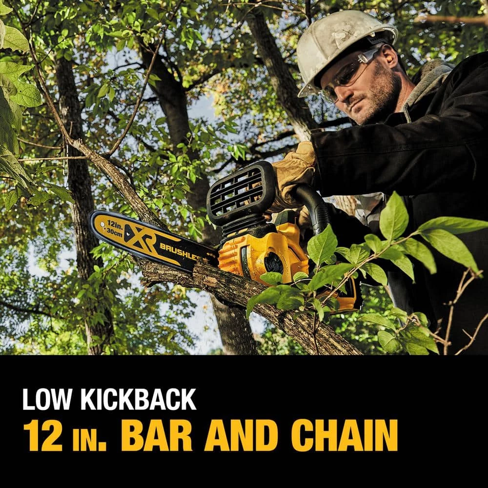 DEWALT 20V MAX 12in. Brushless Cordless Battery Powered Chainsaw Kit with (1) 5Ah Battery & Charger 8 DEWALT 20V MAX 12in. Brushless Cordless Battery Powered Chainsaw Kit with (1) 5Ah Battery & Charger - Image 6