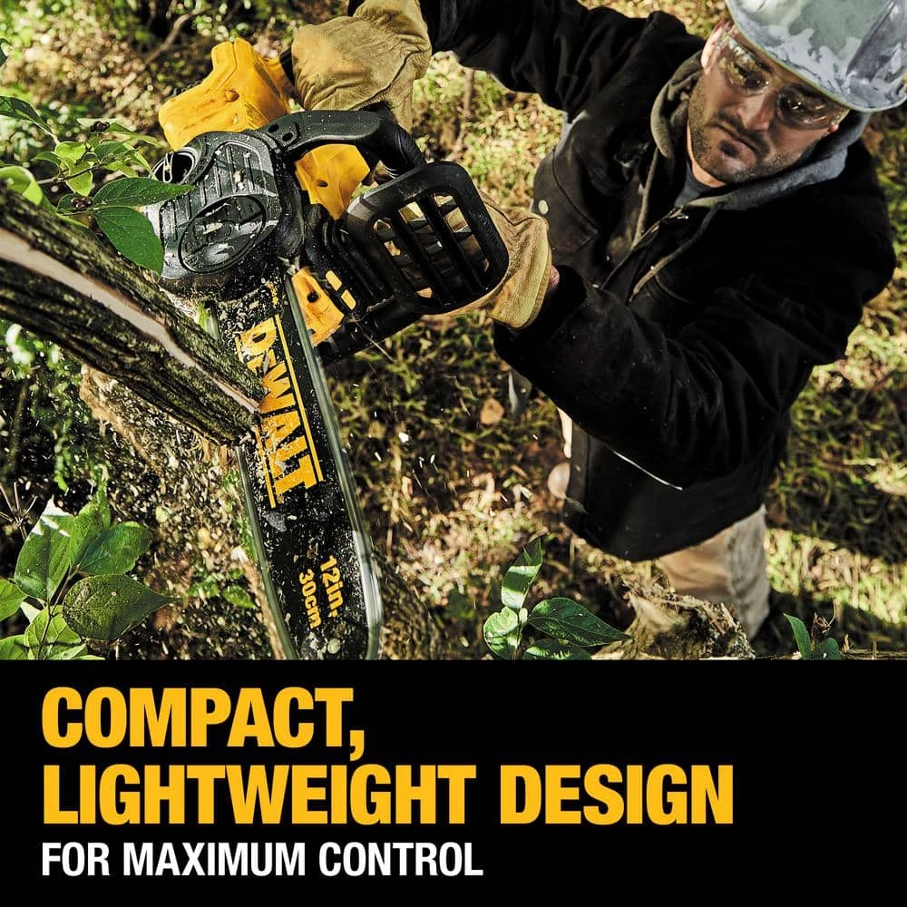 DEWALT 20V MAX 12in. Brushless Cordless Battery Powered Chainsaw Kit with (1) 5Ah Battery & Charger 9 DEWALT 20V MAX 12in. Brushless Cordless Battery Powered Chainsaw Kit with (1) 5Ah Battery & Charger - Image 7