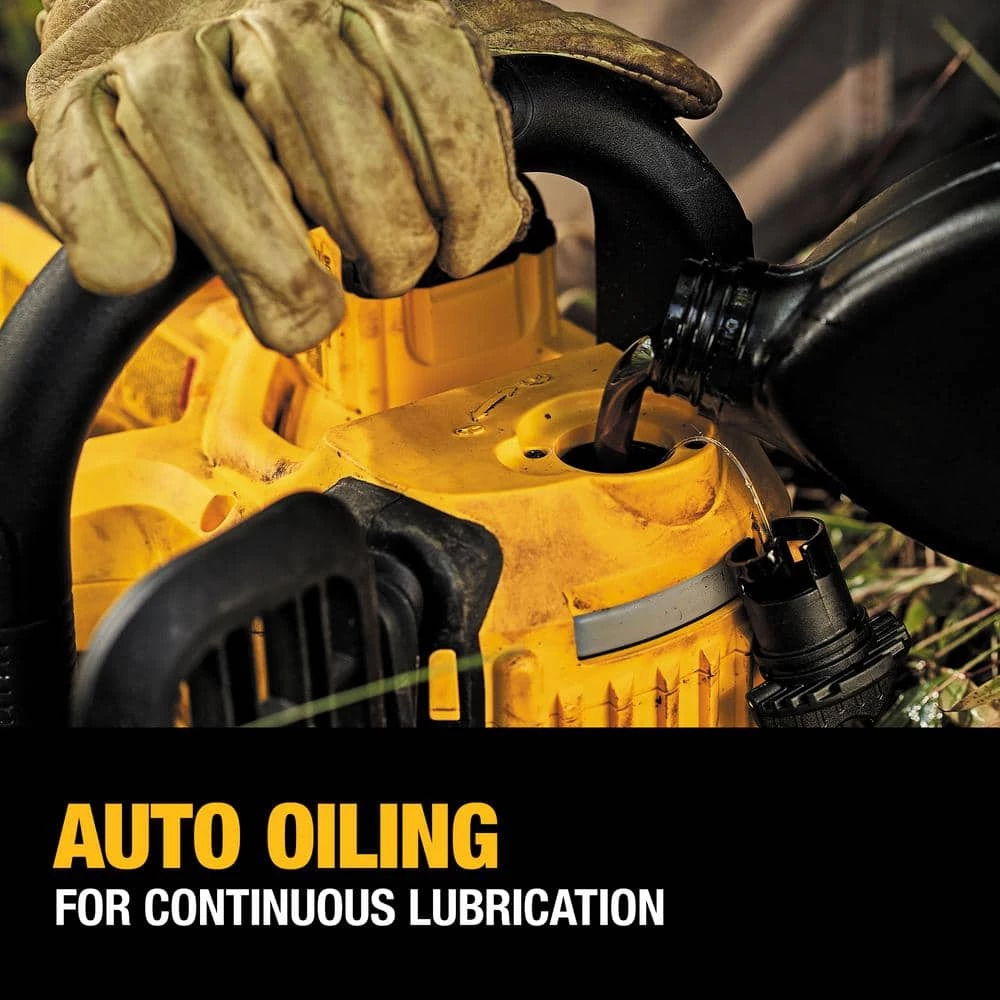 DEWALT 20V MAX 12in. Brushless Cordless Battery Powered Chainsaw Kit with (1) 5Ah Battery & Charger 10 DEWALT 20V MAX 12in. Brushless Cordless Battery Powered Chainsaw Kit with (1) 5Ah Battery & Charger - Image 8