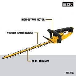 DEWALT 20V MAX 12 in. Brushless Cordless Battery Powered Chainsaw Kit & Hedge Trimmer with (1) 5.0 Ah Battery & Charger -Outdoor Power Equipment Sales Store dewalt cordless chainsaws dccs620p1dcht820b 40 1000