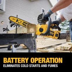 DEWALT 20V MAX 12 in. Brushless Cordless Battery Powered Chainsaw Kit & Hedge Trimmer with (1) 5.0 Ah Battery & Charger -Outdoor Power Equipment Sales Store dewalt cordless chainsaws dccs620p1dcht820b 4f 1000