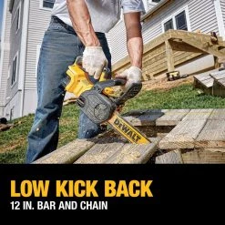 DEWALT 20V MAX 12 in. Brushless Cordless Battery Powered Chainsaw Kit & Hedge Trimmer with (1) 5.0 Ah Battery & Charger -Outdoor Power Equipment Sales Store dewalt cordless chainsaws dccs620p1dcht820b 66 1000