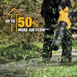 DEWALT 60V MAX 125 MPH 600 CFM Brushless Cordless Battery Powered Handheld Leaf Blower Kit, (1) FLEXVOLT 3Ah Battery & Charger -Outdoor Power Equipment Sales Store dewalt cordless leaf blowers dcbl772x1 77 1000