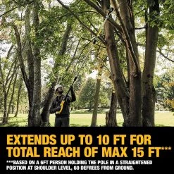 DEWALT 20V MAX 8in. Cordless Battery Powered Pole Saw Kit with (1) FLEXVOLT 4Ah Battery, Charger & Sheath -Outdoor Power Equipment Sales Store dewalt cordless pole saws dcps620m1 66 1000