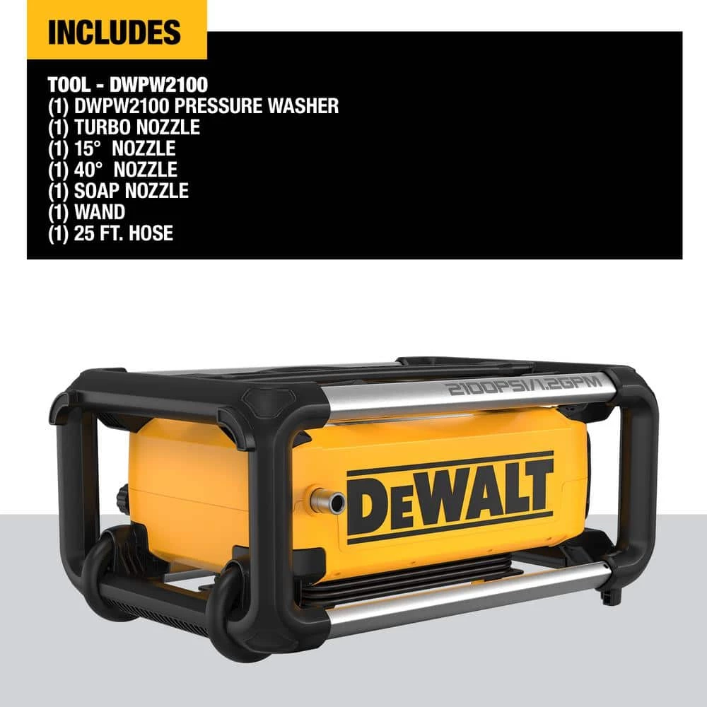 DEWALT 2100 PSI 1.2 GPM Cold Water Electric Pressure Washer 4 DEWALT 2100 PSI 1.2 GPM Cold Water Electric Pressure Washer - Image 2