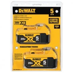 DEWALT 20-Volt MAX XR Premium Lithium-Ion 5.0Ah Battery Pack (2-Pack) 17 DEWALT 20-Volt MAX XR Premium Lithium-Ion 5.0Ah Battery Pack (2-Pack) -Outdoor Power Equipment Sales Store dewalt outdoor power batteries chargers dcb205 2 c3 1000