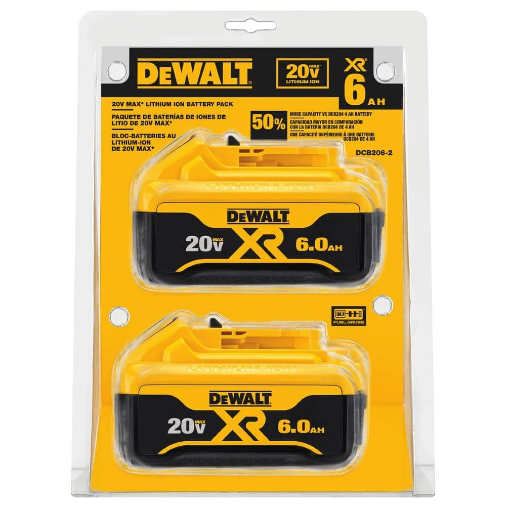 DEWALT 20-Volt MAX XR Premium Lithium-Ion 6.0Ah Battery Pack (2-Pack) 5 DEWALT 20-Volt MAX XR Premium Lithium-Ion 6.0Ah Battery Pack (2-Pack) - Image 3