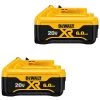 DEWALT 20-Volt MAX XR Premium Lithium-Ion 6.0Ah Battery Pack (2-Pack) -Outdoor Power Equipment Sales Store dewalt outdoor power batteries chargers dcb206 2 64 1000