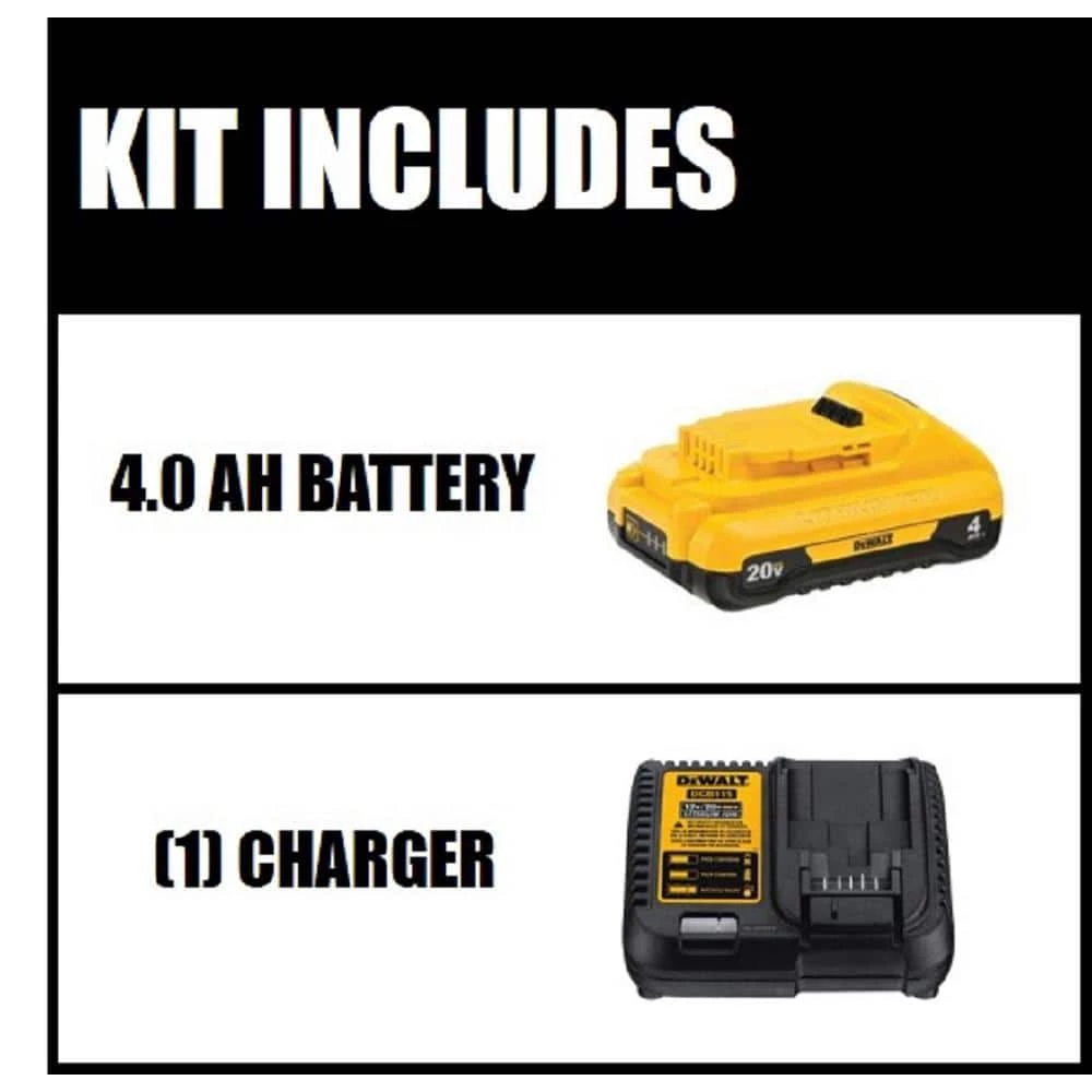 DEWALT 20-Volt MAX Compact Lithium-Ion 4.0Ah Battery Pack with 12-Volt to 20-Volt MAX Charger 4 DEWALT 20-Volt MAX Compact Lithium-Ion 4.0Ah Battery Pack with 12-Volt to 20-Volt MAX Charger - Image 2