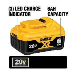 DEWALT 20-Volt MAX XR Premium Lithium-Ion 6.0 Ah Battery, 20-Volt MAX XR 4.0 Ah Battery and 20-Volt MAX 2.0 Ah Battery -Outdoor Power Equipment Sales Store dewalt outdoor power batteries chargers dcb346 3 1d 1000