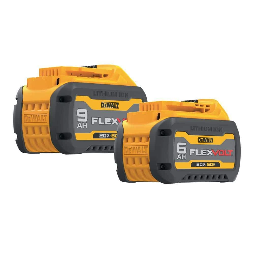 DEWALT FLEXVOLT 20-Volt/60-Volt MAX Lithium-Ion Battery Pack with 9.0 Ah and 6.0 Ah Battery Packs (2-Pack) 3 DEWALT FLEXVOLT 20-Volt/60-Volt MAX Lithium-Ion Battery Pack with 9.0 Ah and 6.0 Ah Battery Packs (2-Pack)