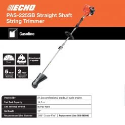 ECHO 21.2 cc 17 in. Gas 2-Stroke PAS Straight Shaft Trimmer -Outdoor Power Equipment Sales Store echo gas string trimmers pas 225sb a0 1000
