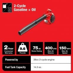 Homelite 150 MPH 400 CFM 2-Cycle Handheld Gas Leaf Blower -Outdoor Power Equipment Sales Store homelite gas leaf blowers ut09526 40 1000