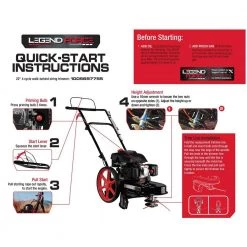 Legend Force 22 in. 173 cc Gas Walk Behind String Trimmer/Mower -Outdoor Power Equipment Sales Store legend force field mowers lf22173st 66 1000