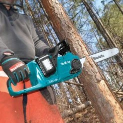 Makita 18-Volt X2 (36-Volt) LXT Lithium-Ion Brushless Cordless 16 in. Chain Saw Kit with 4 Batteries (5.0 Ah) -Outdoor Power Equipment Sales Store makita cordless chainsaws xcu04pt1 1d 1000