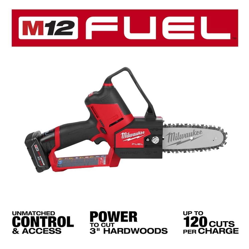 Milwaukee M12 FUEL 12-Volt Lithium-Ion Brushless Cordless 6 in. HATCHET Pruning Saw Kit with 4.0 Ah Battery and Charger 6 Milwaukee M12 FUEL 12-Volt Lithium-Ion Brushless Cordless 6 in. HATCHET Pruning Saw Kit with 4.0 Ah Battery and Charger - Image 4