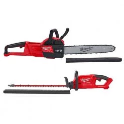 Milwaukee M18 FUEL 16 in. 18-Volt Lithium-Ion Brushless Cordless Hedge Trimmer Chainsaw Combo Kit (2-Tool)