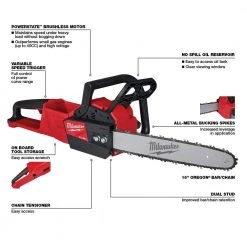 Milwaukee M18 FUEL 18-Volt Lithium-Ion Brushless Cordless 16 in. Chainsaw W/ M18 5.0Ah Battery -Outdoor Power Equipment Sales Store milwaukee cordless chainsaws 2727 20 48 11 1850 40 1000