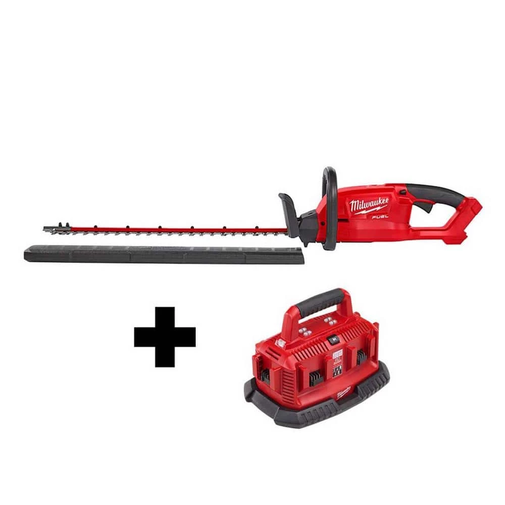 Milwaukee M18 FUEL 18V Lithium-Ion Brushless Cordless Hedge Trimmer with M18 6-Port Sequential Battery Charger 3 Milwaukee M18 FUEL 18V Lithium-Ion Brushless Cordless Hedge Trimmer with M18 6-Port Sequential Battery Charger