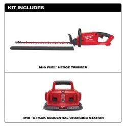 Milwaukee M18 FUEL 18V Lithium-Ion Brushless Cordless Hedge Trimmer with M18 6-Port Sequential Battery Charger 16 Milwaukee M18 FUEL 18V Lithium-Ion Brushless Cordless Hedge Trimmer with M18 6-Port Sequential Battery Charger -Outdoor Power Equipment Sales Store milwaukee cordless hedge trimmers 2726 20 48 59 1806 e1 1000
