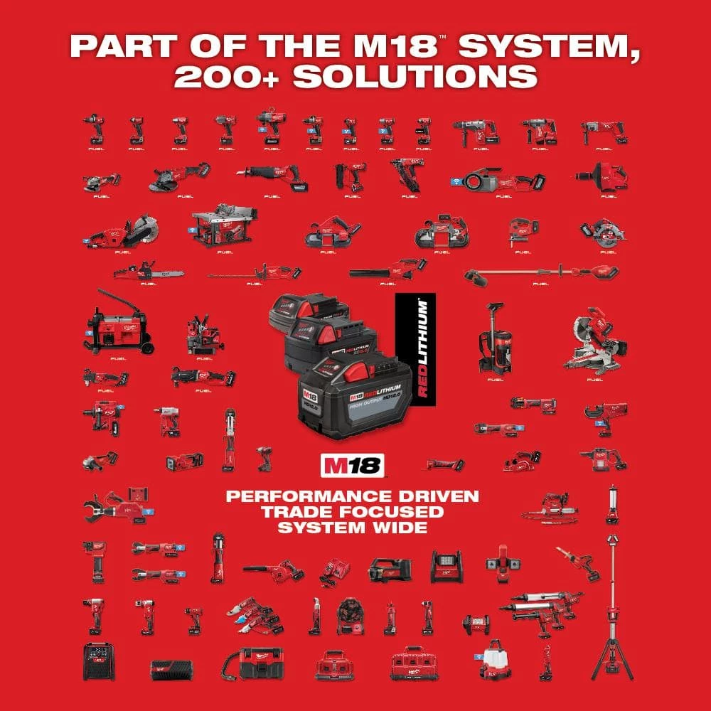 Milwaukee M18 FUEL 120 MPH 450 CFM 18-Volt Lithium-Ion Brushless Cordless Handheld Blower Kit with 8.0 Ah Battery, Rapid Charger 12 Milwaukee M18 FUEL 120 MPH 450 CFM 18-Volt Lithium-Ion Brushless Cordless Handheld Blower Kit with 8.0 Ah Battery, Rapid Charger - Image 10