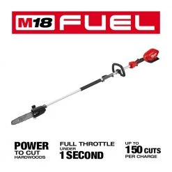 Milwaukee M18 FUEL 10 in. 18V Lithium-Ion Brushless Electric Cordless Pole Saw & M18 FUEL 24 in. Hedge Trimmer Combo Kit (2-Tool) -Outdoor Power Equipment Sales Store milwaukee cordless pole saws 2825 20ps 2726 20 40 1000