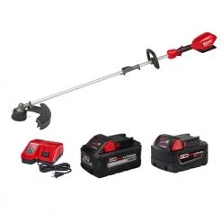 Milwaukee M18 FUEL 18V Lithium-Ion Brushless Cordless Quik-Lok String Trimmer with 8.0 Ah Battery & 5.0 Ah Battery