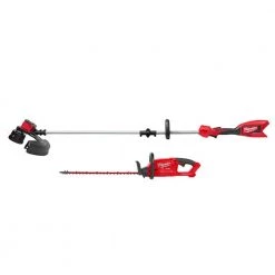 Milwaukee M18 18V Lithium-Ion Brushless Cordless String Trimmer with M18 FUEL 18V Lithium-Ion Hedge Trimmer (2-Tool)