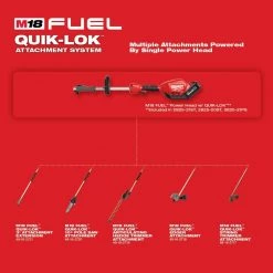 Milwaukee M18 FUEL 10 in. Pole Saw Attachment with QUIK-LOK 3 ft. Attachment Extension -Outdoor Power Equipment Sales Store milwaukee extension attachments 49 16 2720 49 16 2721 1d 1000