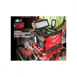 Milwaukee M18 18-Volt Lithium-Ion Cordless PACKOUT 3000 Lumens LED Light with Built-In Charger with (1) 5.0 Ah Battery -Outdoor Power Equipment Sales Store milwaukee outdoor power batteries chargers 2357 20 48 11 1850 66 1000