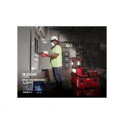 Milwaukee M18 18-Volt Lithium-Ion Cordless PACKOUT 3000 Lumens LED Light with Built-In Charger with (1) 5.0 Ah Battery -Outdoor Power Equipment Sales Store milwaukee outdoor power batteries chargers 2357 20 48 11 1850 77 1000