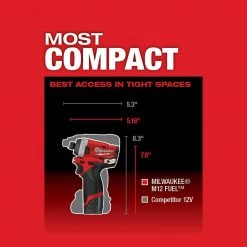 Milwaukee M12 FUEL 12-Volt Lithium-Ion Brushless Cordless 1/4 in. Hex Impact Driver Kit W/ M12 6.0Ah Battery -Outdoor Power Equipment Sales Store milwaukee outdoor power batteries chargers 2553 22 48 11 2460 1d 1000