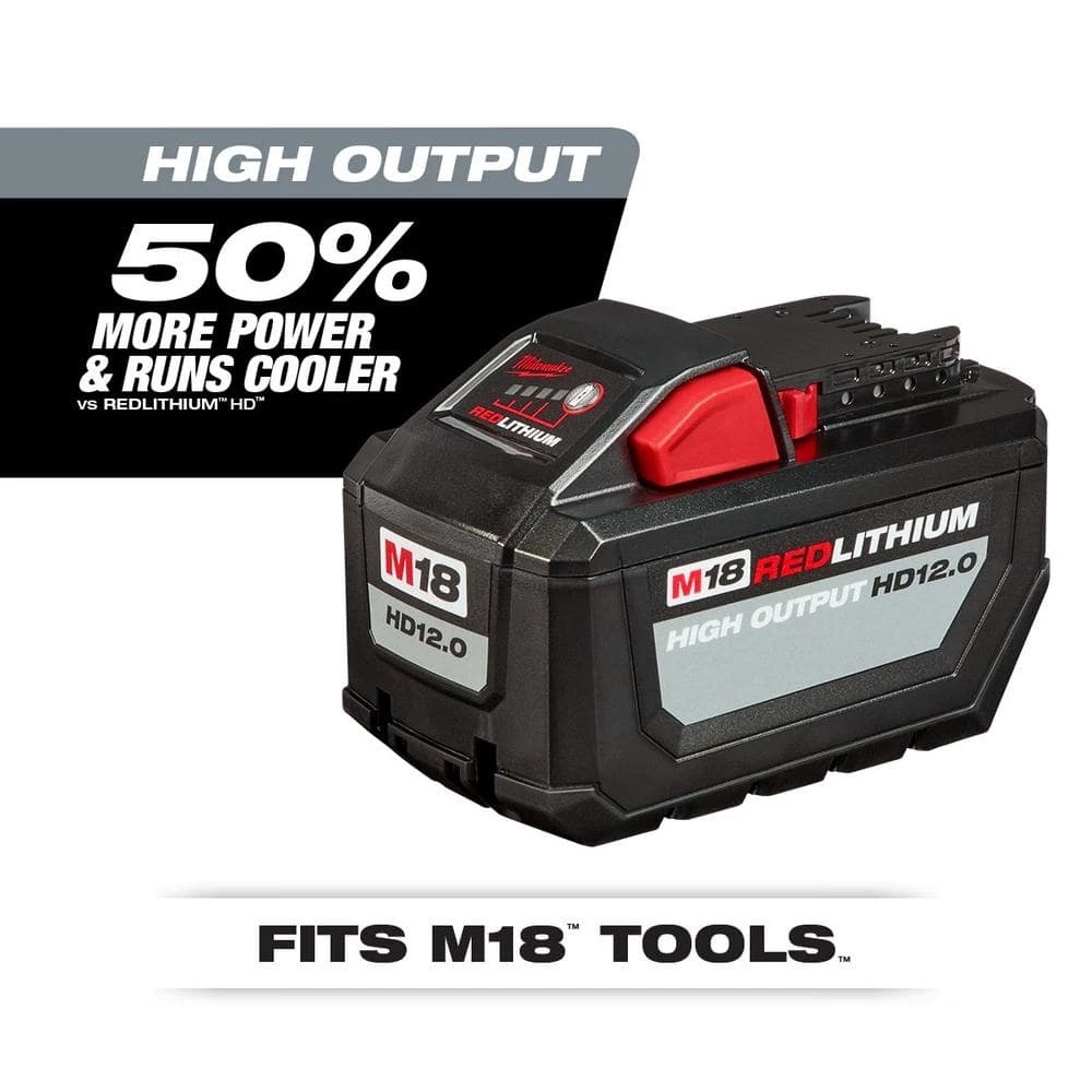 Milwaukee M18 18-Volt Lithium-Ion High Output 12.0Ah Battery Pack (2-Battery) 4 Milwaukee M18 18-Volt Lithium-Ion High Output 12.0Ah Battery Pack (2-Battery) - Image 2