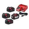 Milwaukee M18 18-Volt Lithium-Ion High Output 12.0Ah Battery with Three 5.0Ah Batteries and Charger (4-Pack) 2 Milwaukee M18 18-Volt Lithium-Ion High Output 12.0Ah Battery with Three 5.0Ah Batteries and Charger (4-Pack) -Outdoor Power Equipment Sales Store milwaukee outdoor power batteries chargers 48 11 1812p5 48 59 1850 64 1000 1