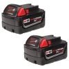 Milwaukee M18 18-Volt Lithium-Ion XC Extended Capacity Battery Pack 3.0Ah (2-Pack) 2 Milwaukee M18 18-Volt Lithium-Ion XC Extended Capacity Battery Pack 3.0Ah (2-Pack) -Outdoor Power Equipment Sales Store milwaukee outdoor power batteries chargers 48 11 1822 64 1000