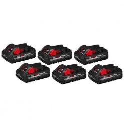 Milwaukee M18 18-Volt Lithium-Ion High Output CP 3.0Ah Battery Pack (6-Pack)