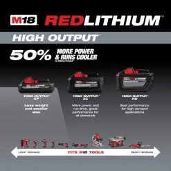 Milwaukee M18 18-Volt Lithium-Ion HIGH OUTPUT CP 3.0 Ah Battery Pack (4-Pack) -Outdoor Power Equipment Sales Store milwaukee outdoor power batteries chargers 48 11 1837 48 11 1837 a0 1000