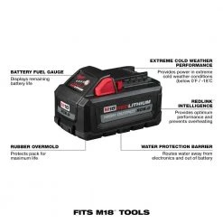 Milwaukee M18 18-Volt Lithium-Ion High Output 6.0Ah Battery Pack (2-Pack) -Outdoor Power Equipment Sales Store milwaukee outdoor power batteries chargers 48 11 1862 40 1000