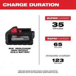 Milwaukee M18 18-Volt Lithium-Ion High Output 6.0Ah Battery Pack (2-Pack) -Outdoor Power Equipment Sales Store milwaukee outdoor power batteries chargers 48 11 1862 66 1000