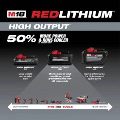 Milwaukee M18 18-Volt Lithium-Ion HIGH OUTPUT XC 8.0 Ah Battery 17 Milwaukee M18 18-Volt Lithium-Ion HIGH OUTPUT XC 8.0 Ah Battery -Outdoor Power Equipment Sales Store milwaukee outdoor power batteries chargers 48 11 1880 a0 1000