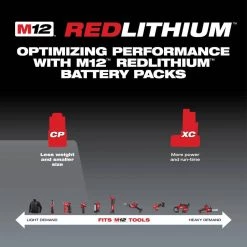 Milwaukee M12 12-Volt Lithium-Ion 2.0 Ah Compact Battery Pack -Outdoor Power Equipment Sales Store milwaukee outdoor power batteries chargers 48 11 2420 40 1000