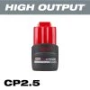 Milwaukee M12 12-Volt Lithium-Ion XC High Output 2.5 Ah Battery Pack -Outdoor Power Equipment Sales Store milwaukee outdoor power batteries chargers 48 11 2425 64 1000 1