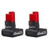 Milwaukee M12 12-Volt Lithium-Ion XC High Output 5 Ah Battery (2-Pack) -Outdoor Power Equipment Sales Store milwaukee outdoor power batteries chargers 48 11 2450 48 11 2450 64 1000