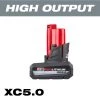 Milwaukee M12 12-Volt Lithium-Ion XC High Output 5.0 Ah Battery Pack -Outdoor Power Equipment Sales Store milwaukee outdoor power batteries chargers 48 11 2450 64 1000