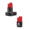 Milwaukee M12 12-Volt Lithium-Ion Extended Capacity Battery Pack Combo W/ 6.0Ah and 3.0Ah Batteries -Outdoor Power Equipment Sales Store milwaukee outdoor power batteries chargers 48 11 2460 48 11 2430 64 1000